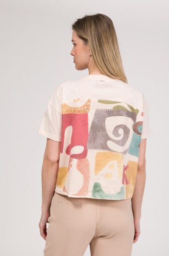 beżowy t-shirt damski z kolorowym wzorem z tyłu anekke 42271-203_1.jpg