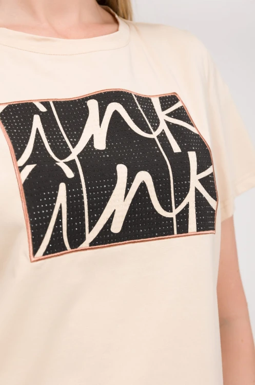 t-shirt damski beżowy z geometrycznym nadrukiem anekke 42281-205_2.jpg