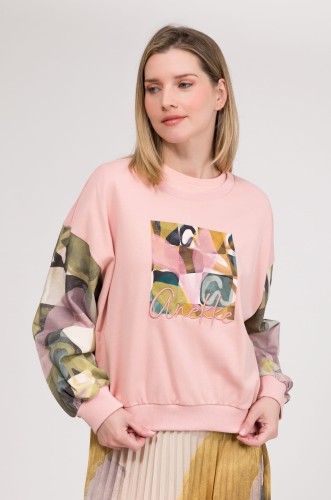 bluza damska różowa z ozdobnymi wstawkami anekke 42270-122-222.jpg