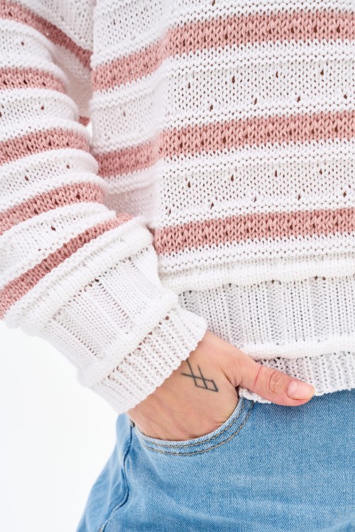 sweter w różowe paski blue shadow3.jpg