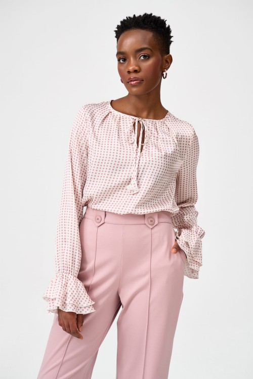 bluzka biała w różowe kropki blue shadow1.jpg