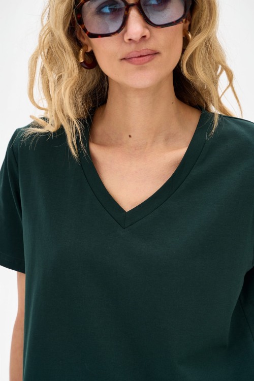 T-shirt damski ciamna zieleń blue shadow2.jpg