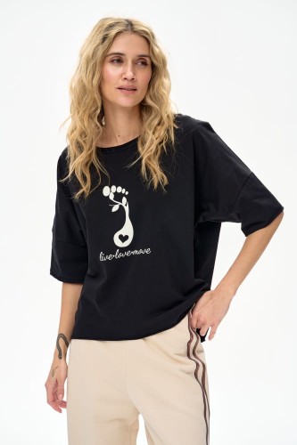 czarny t-shirt z nadrukiem oversize blue shadow1.jpg
