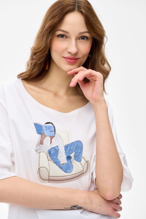 biały t-shirt z kolorowym nadrukiem blue shadow5.jpg