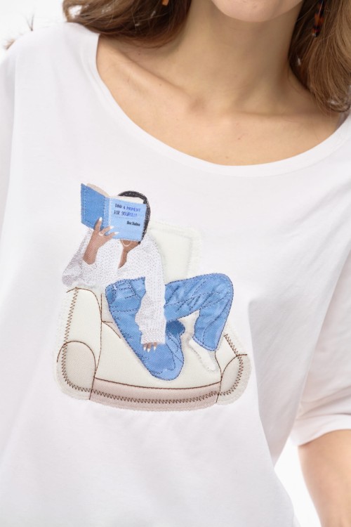 biały t-shirt z kolorowym nadrukiem blue shadow6.jpg