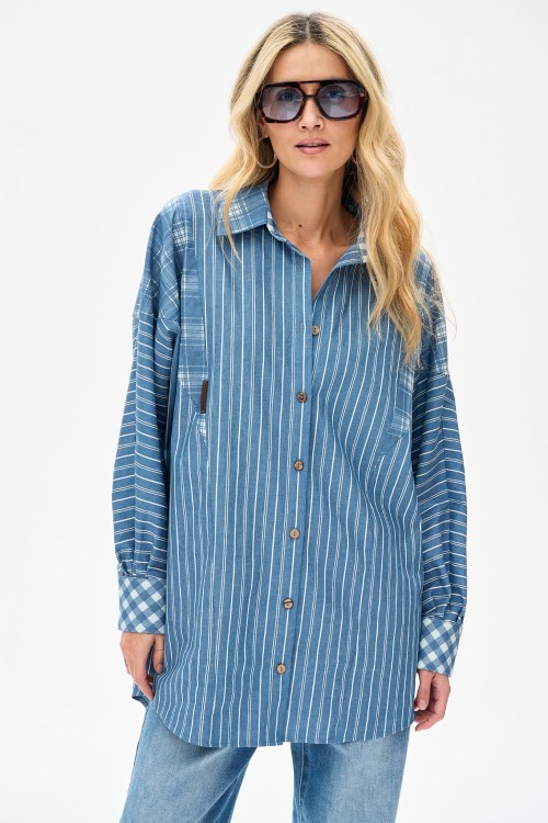 niebieska koszula damska oversize blue shadow1.jpg