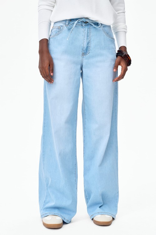 jeansy damskie wide leg z wiązaniem blue shadow2.jpg