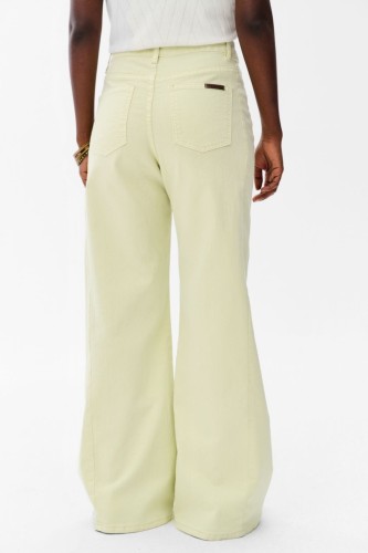 jeansy damskie wide leg pistacja 2