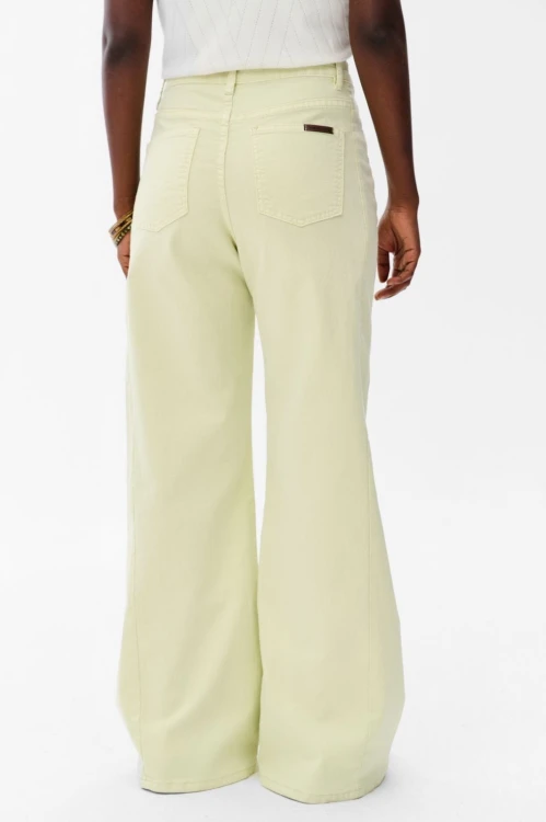 jeansy damskie wide leg pistacja 2